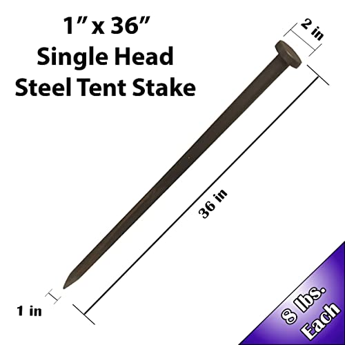 Heavy Duty Single Head Tent Stakes (10 Count)