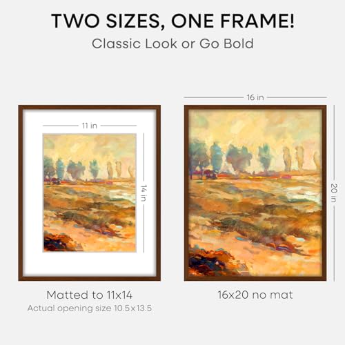 16x20 Brown Oak Picture Frame