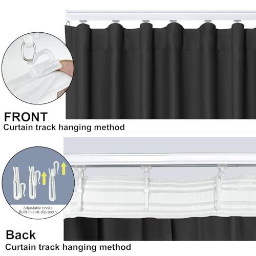 Room Divider Blackout Curtain Track Curtains Wall Dividers Panels Screen for Living Rooms Bedroom Office Privacy Partition Separation