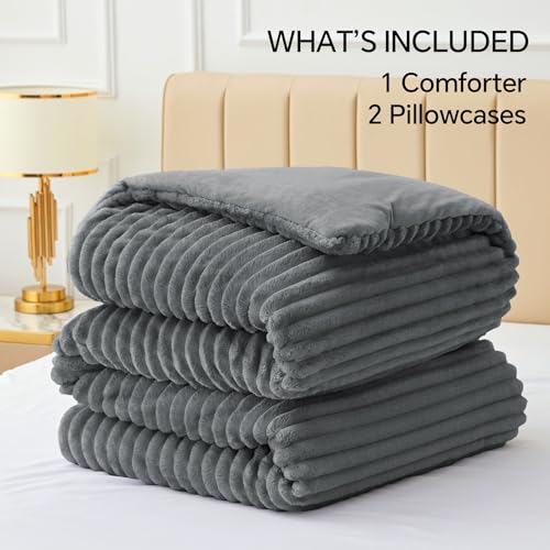 Fleece Queen Comforter Set