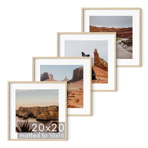 Beige Oak Wood 20x20 Picture Frames (4 Count)