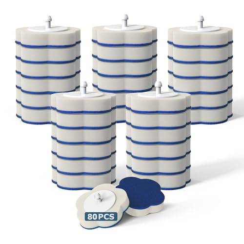 Disposable Toilet Bowl Wand Refills【Not Suitable for Other Brands】 (80 Count)
