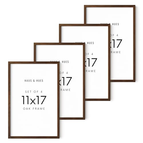 11x17 Walnut Oak Frame Set of 4 (4 Count)