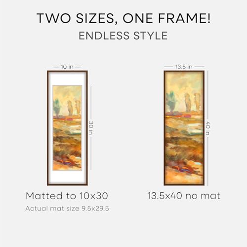 13.5x40 Brown Oak Picture Frame (3 Count)