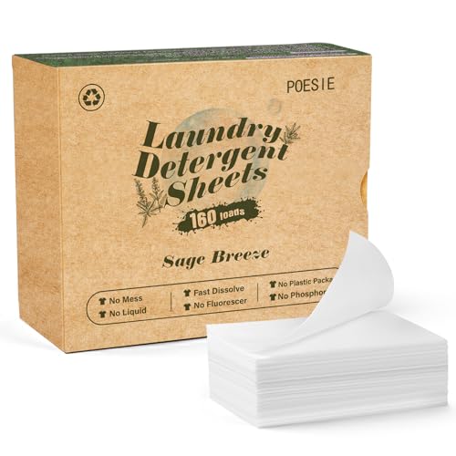 Laundry Detergent Sheets Sage Breeze Scent 160 Count
