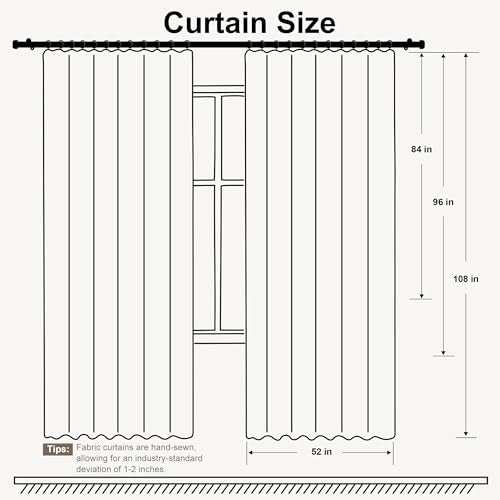 Blackout Curtains for Bedroom Room Darkening Curtains for Living Room Ceiling Door Curtain（Beige Drape 1 Panel