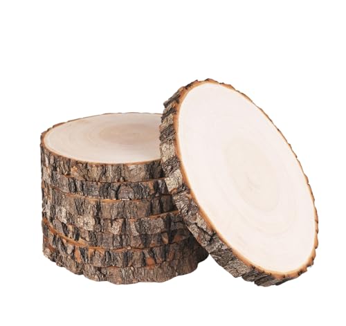 8 Pcs Natural Wood Slices for Centerpieces (8 Count)