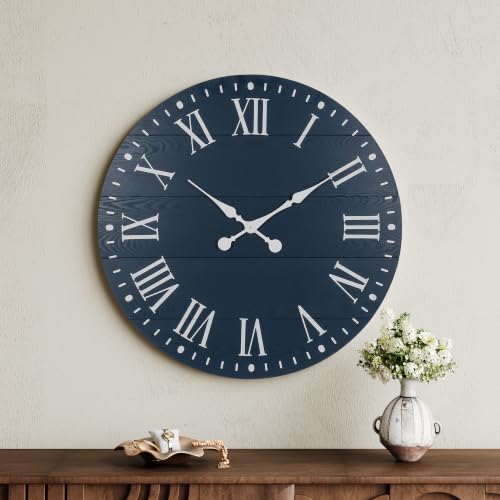 Large Wall Clock with Roman Numeral