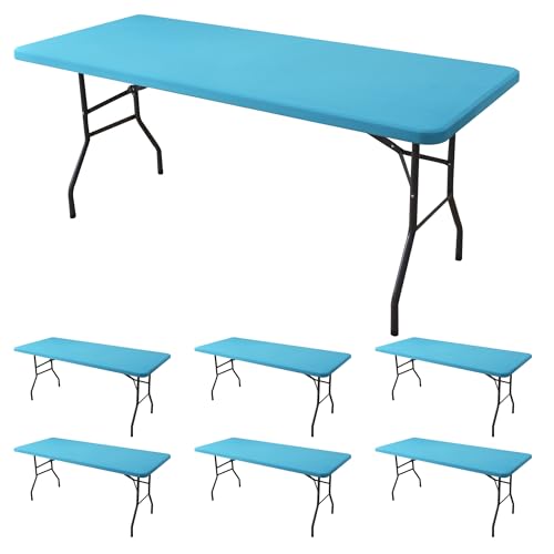 Fitted Tablecloth for 8 Foot Rectangle Tables (6 Count)