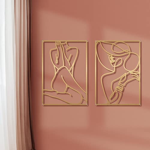 Large 4 Pack Gold Wall Art (4 Count)