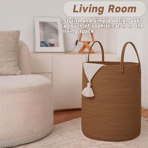 60L Cotton Rope Laundry Basket Hamper