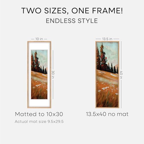13.5x40 Natural Oak Frame