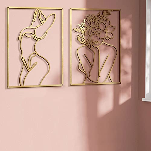 4 Pack Gold Wall Art Decor (4 Count)