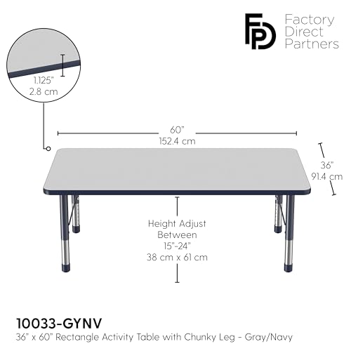 FDP Rectangle Activity School and Classroom Kids Table