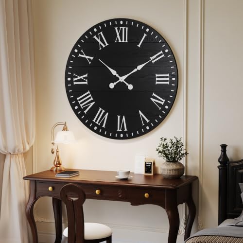 Large Wall Clock with Roman Numeral