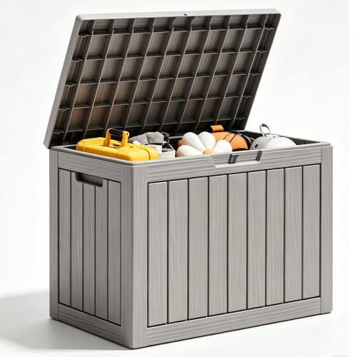 50 Gallon Outdoor Storage Box Waterproof Deck Box for Patio