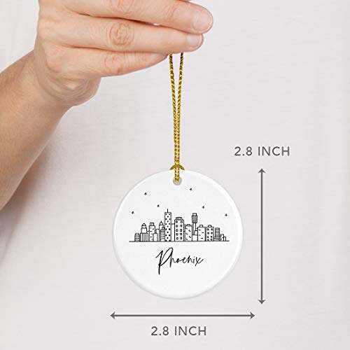 Round Ceramic Porcelain Christmas Tree Ornament Keepsake