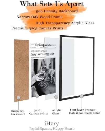 16x20in Every Hour Is Happy Hour Black Framed Newspaper Wall Art