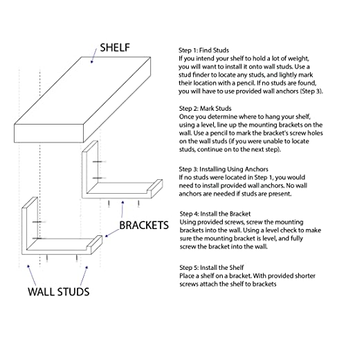 Rustic Shelves with J (2 Count)