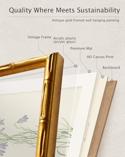 Gold Framed Bamboo Wall Art