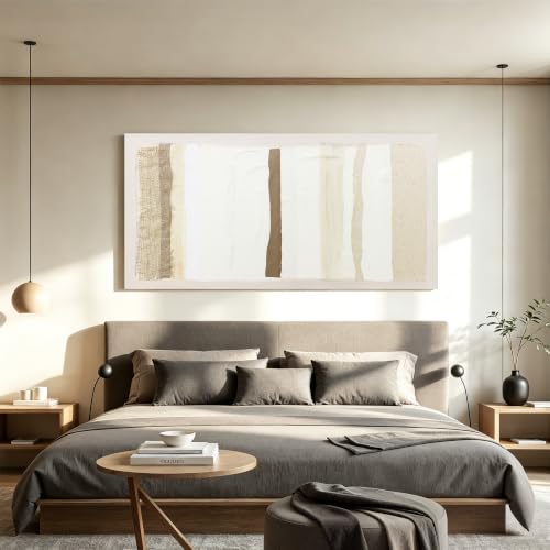 Abstract Wall Art Decor Modern Canvas Art Wall Decor Brown And White Wall Art Decor Minimalist Wall Art Prints Neutral Canvas Wall Art for Living Room 20"X40" for Room Bedroom Office Decor