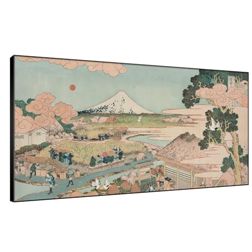 36"x72" Extra Large Framed Wall Art Japanese Ukiyo