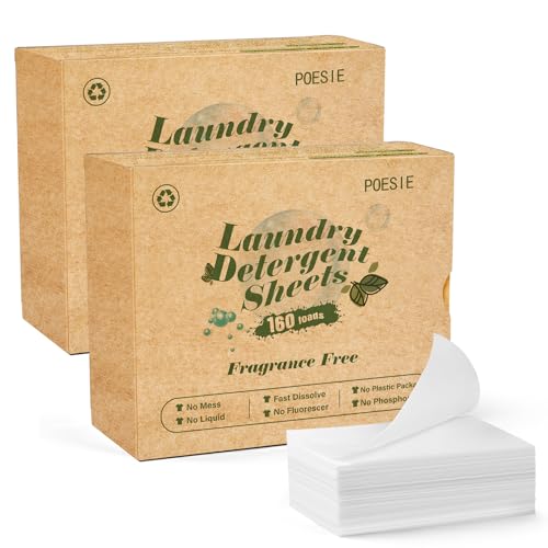 Laundry Detergent Sheets Fragrance Free 320 Sheets (320 Count)