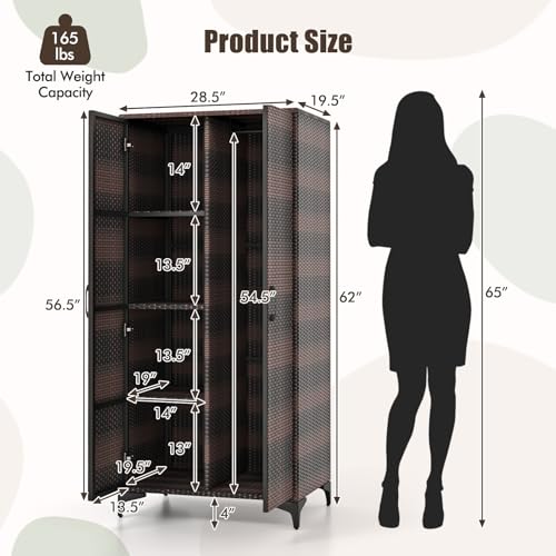 Wicker Storage Cabinet