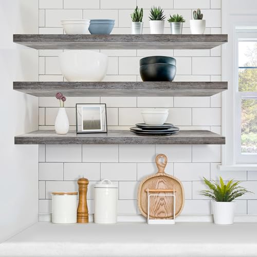 Floating Shelves for Wall Storage (3 Count)
