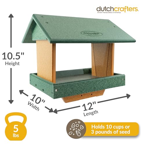 Poly Large Hopper Bird Feeder Post Mount for 4" x 4"