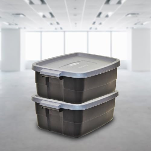 6 Pack Totes for Storage with Lids (6 Count)