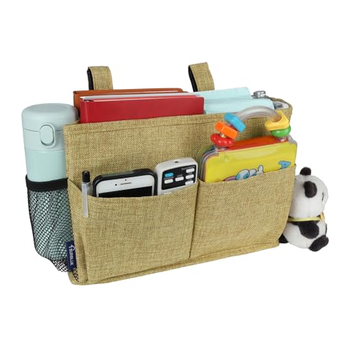 Bedside Caddy Hanging Bed Organizer Storage Bag Pocket for Bunk and Hospital Beds