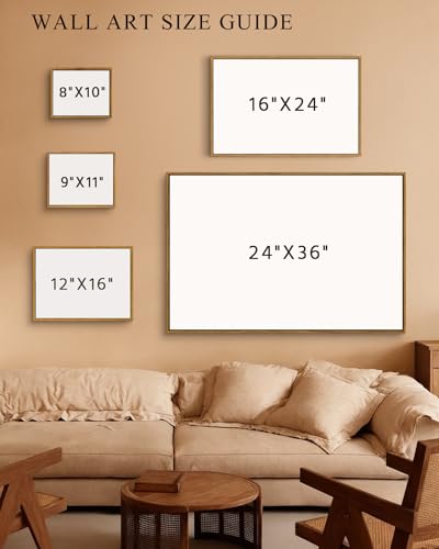Framed Canvas Wall Art Vintage Decor