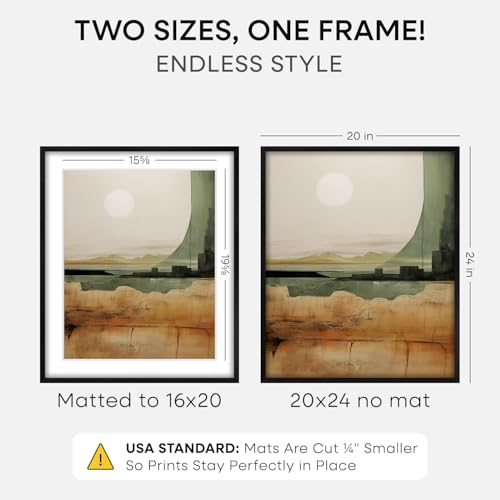 20x24 Black Oak Picture Frame