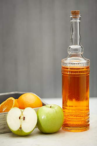 Large Clear Decorative Glass Bottle with Spout and Cork