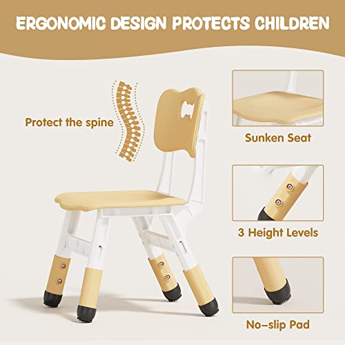 Height Adjustable Toddler Table and 4 Chairs Set