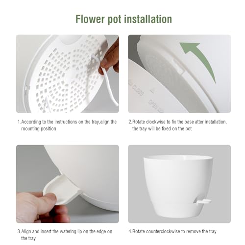 10/9/8 inch Self Watering Pots for Indoor Outdoor Plants, Set of 3 (3 Count)