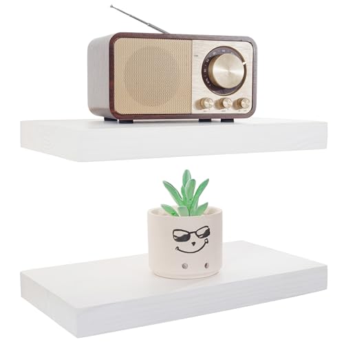 Wood Floating Shelves 12 inch Set of 2 (2 Count)