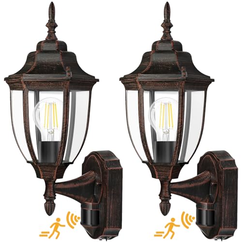 Motion Sensor Outdoor Wall Lights (2 Count)