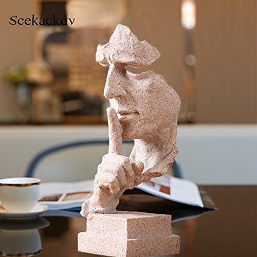 Silence is a Golden Statue Abstract Sculpture