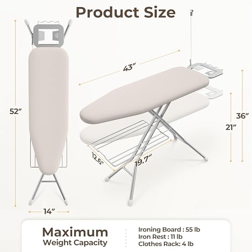 Ironing Board with Iron Rest