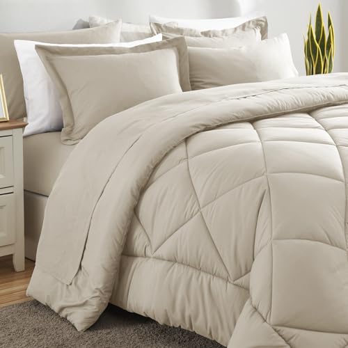Full Comforter Set 82"x86" Oatmeal