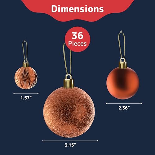 36 Piece Christmas Ornaments Set