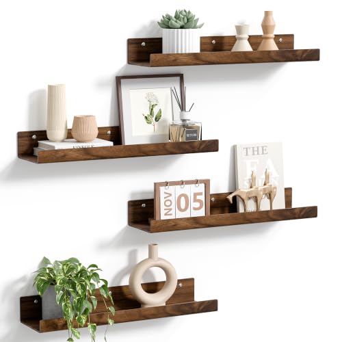 4 Pcs 15" Acrylic Shelves for Wall Decor and Display (4 Count)