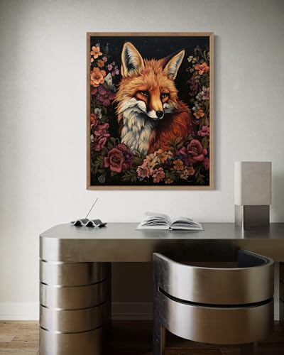 Fox and Flower Poster Art Print