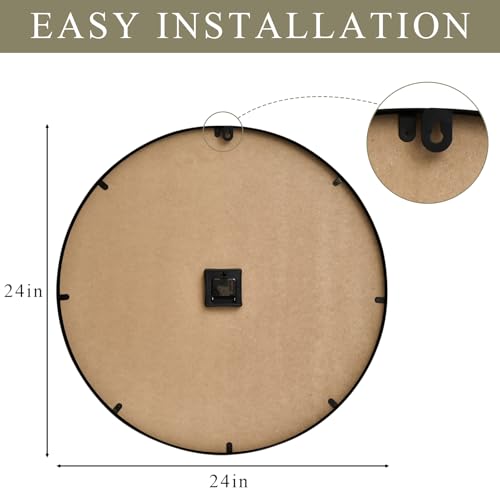 24 Inch Large Wall Clock Farmhouse Style