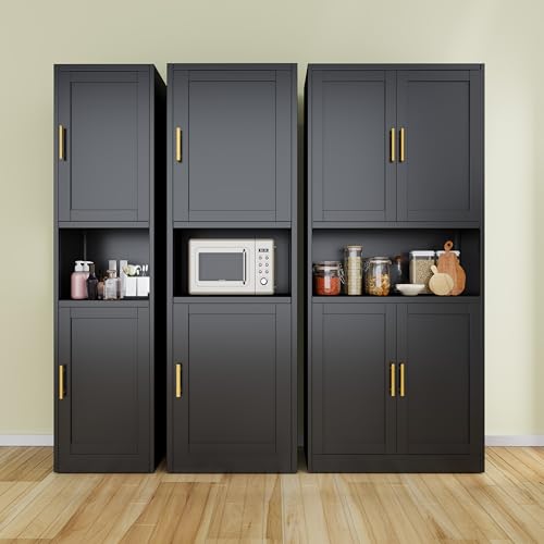 Tall Narrow Storage Cabinet 66.93" H Tall Bathroom Cabinet Metal Pantry Cabinets