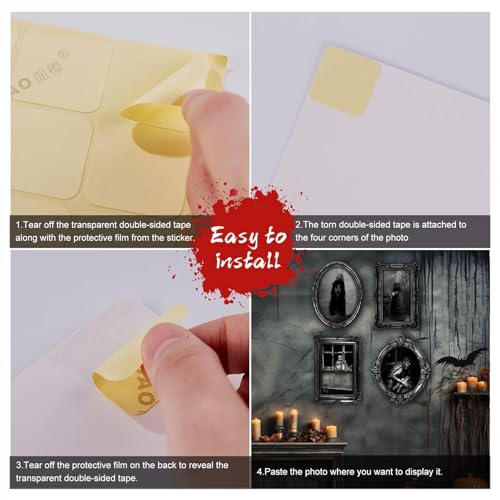 15 Halloween Gothic Creepy Skull Photos Haunted Horror Picture Frame (15 Count)