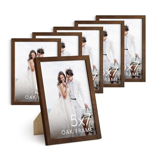 Standalone Walnut Oak Frame Set of 6 (6 Count)