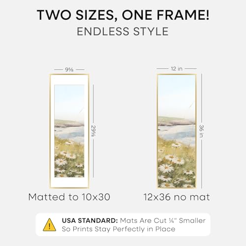 12x36 Gold Picture Frame (2 Count)